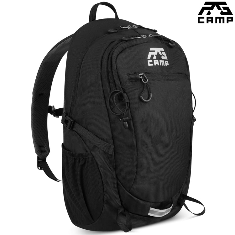 Plecak turystyczny 30L RG CAMP R30 czarny – widok z ukosa