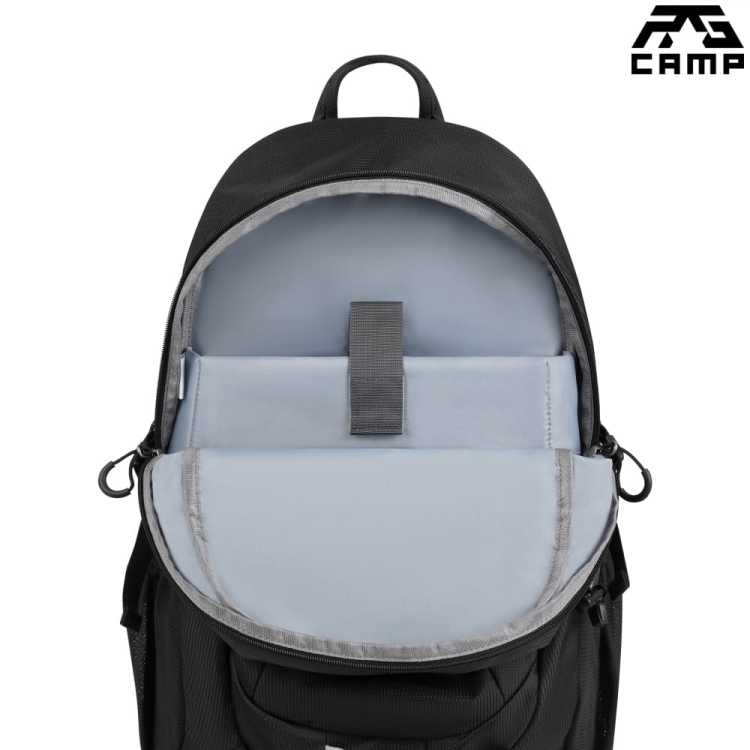Plecak RG CAMP R30 30L czarny – komora główna z kieszenią na laptopa