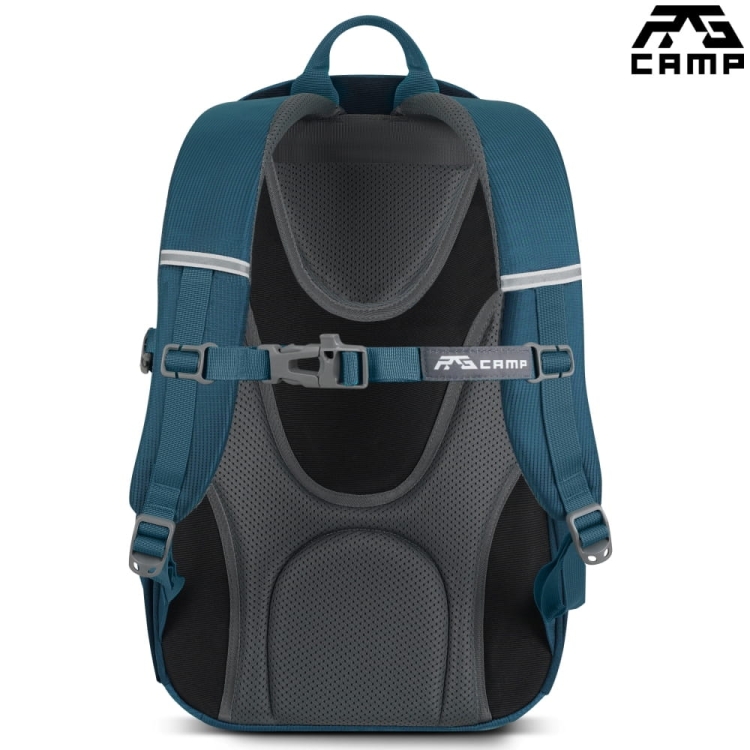 Plecak trekkingowy RG CAMP R30 30L morski – system wentylacji pleców