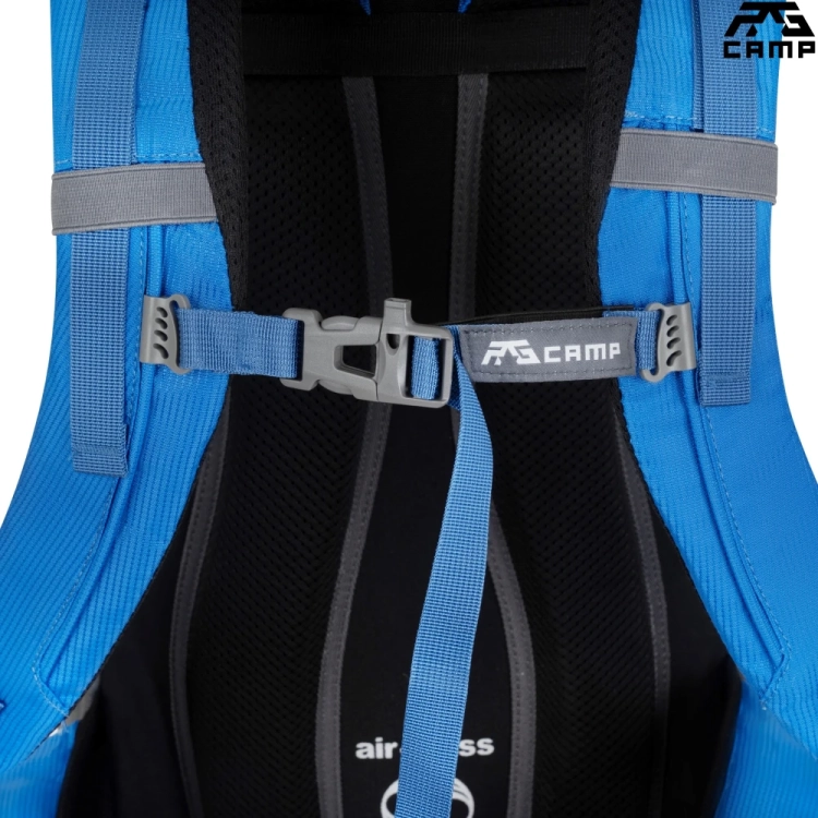 Plecak górski 30L RG Camp Lite niebieski – regulowany pas piersiowy z gwizdkiem