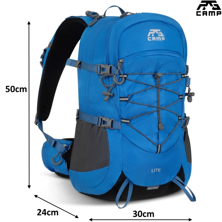 Plecak górski 30L RG Camp Lite niebieski – wymiary 50 × 30 × 24 cm