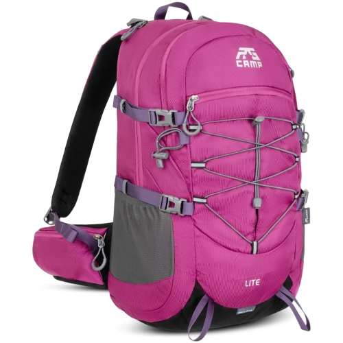Plecak trekkingowy 30L RG Camp Lite różowy – widok z przodu pod kątem
