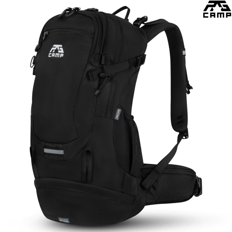 Plecak trekkingowy 25 l RG Camp Active czarny – widok z ukosa