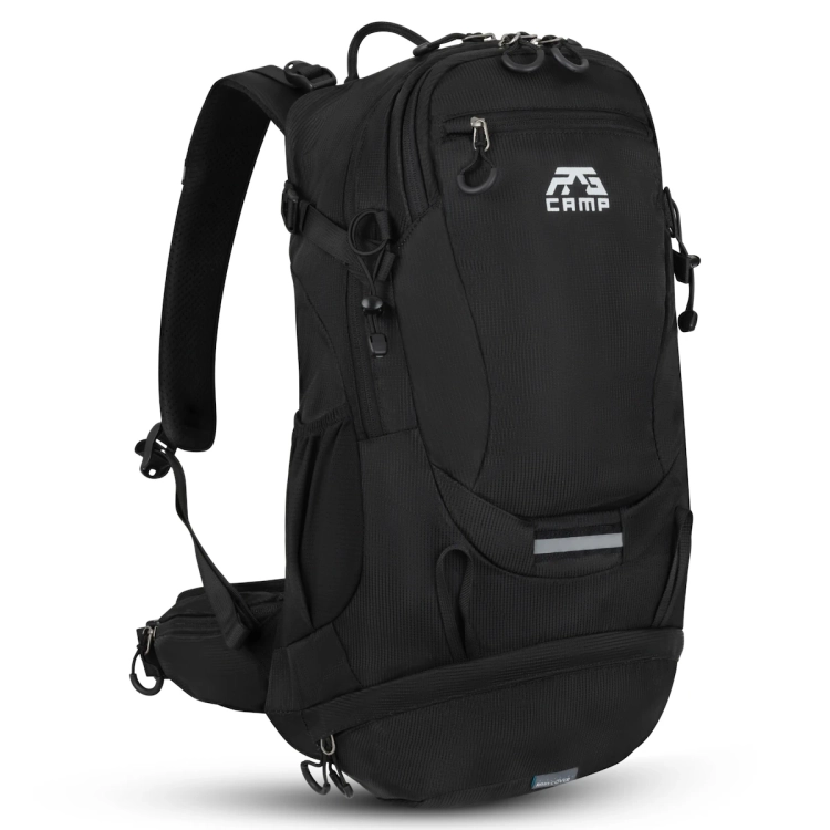 Plecak turystyczny 25 l RG Camp Active czarny – widok z przodu pod kątem