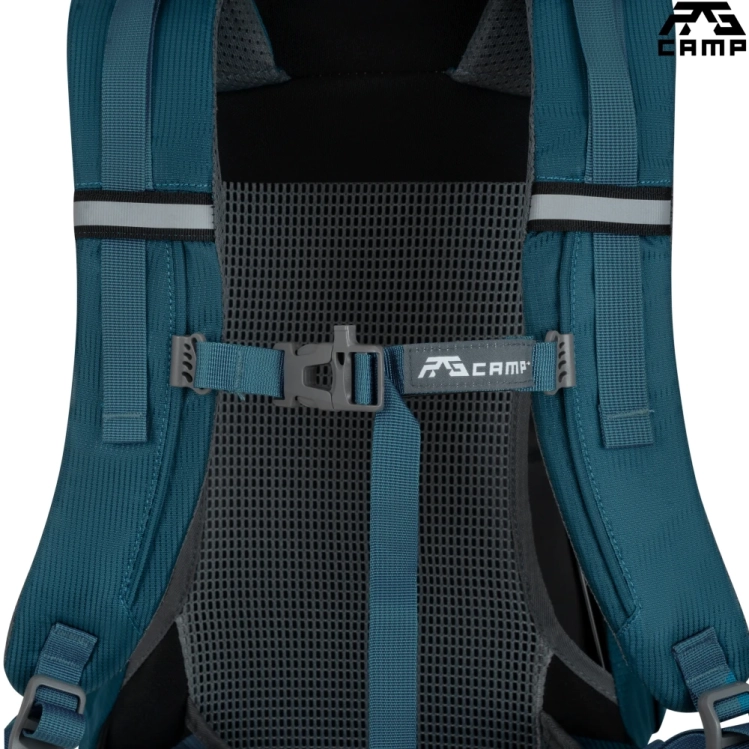 Plecak trekkingowy 25l RG Camp Active morski – pas piersiowy z gwizdkiem
