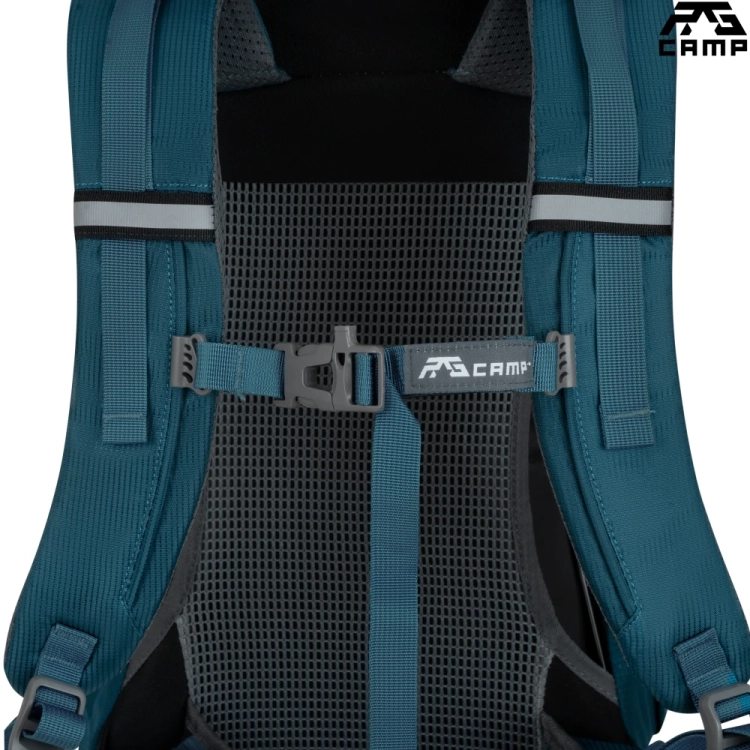 Plecak trekkingowy 25l RG Camp Active morski – pas piersiowy z gwizdkiem
