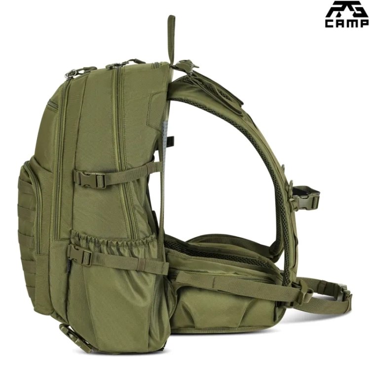 Plecak wojskowy 25l RG CAMP RG1920 zielony – widok z boku