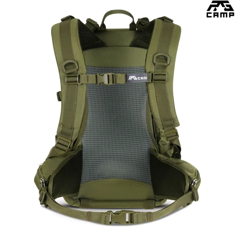 Plecak wojskowy 25l RG CAMP RG1920 zielony – tył i system nośny