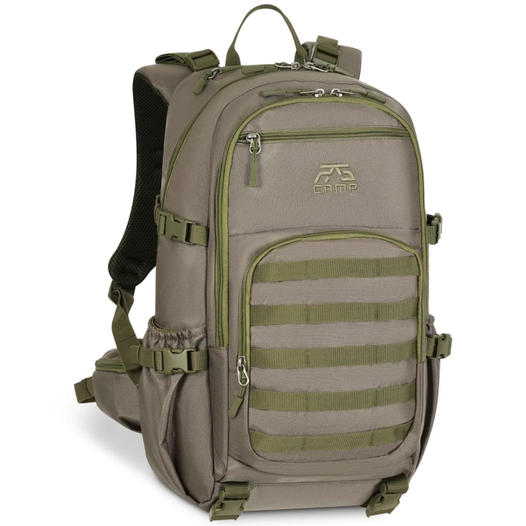 Plecak survivalowy 25l RG CAMP RG1920 khaki – widok z przodu