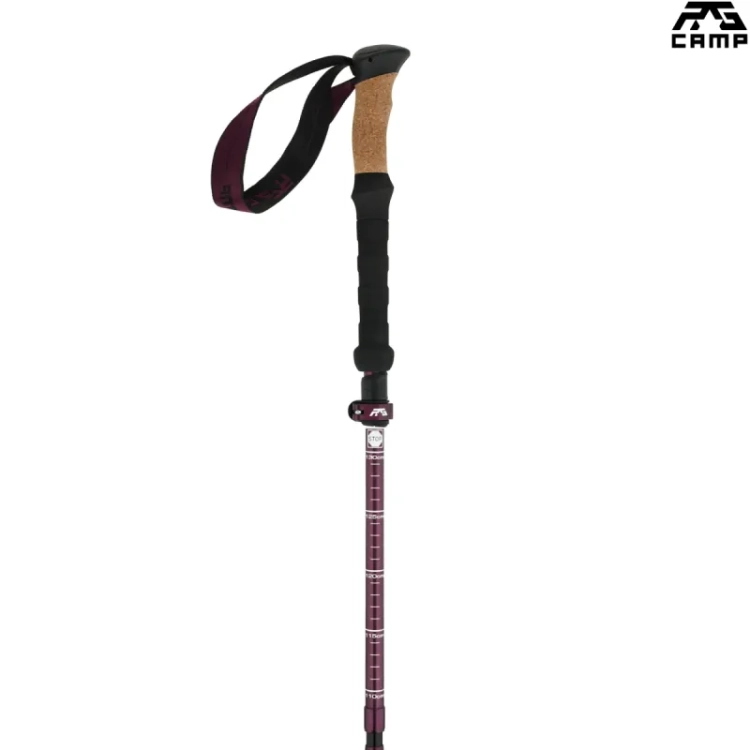 Miarka regulacji długości na kijkach RG CAMP FoldPro Cork burgundy