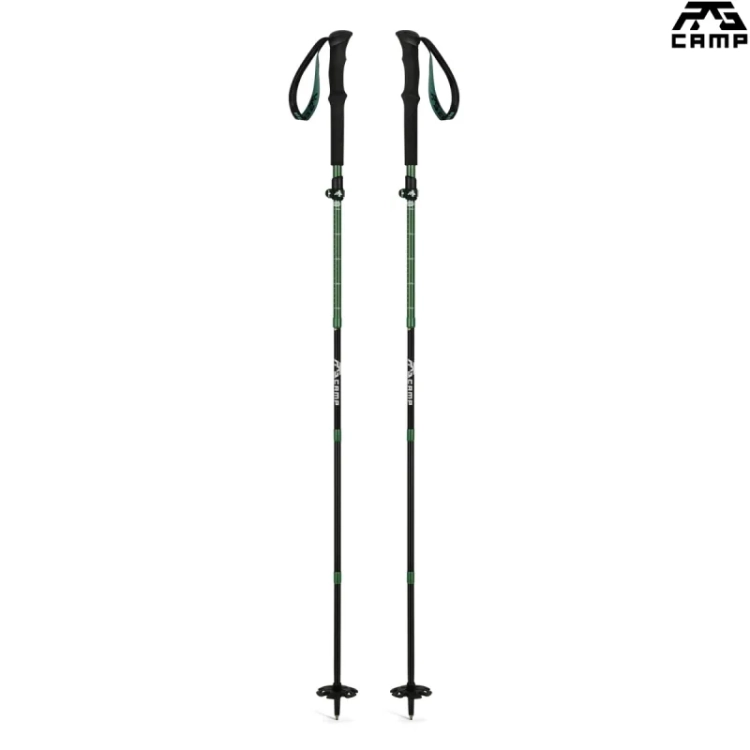 Kije RG CAMP FoldPro EVA green rozłożone do maksymalnej długości 135 cm