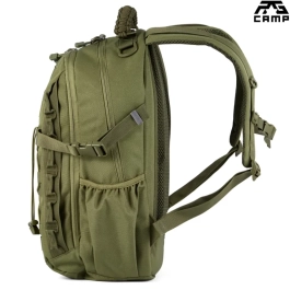 Boczny profil plecaka RG CAMP Urban 30l w kolorze zielonym
