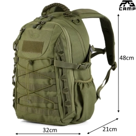 Plecak wojskowy 30l RG CAMP Urban zielony – wymiary 48 × 32 × 21 cm