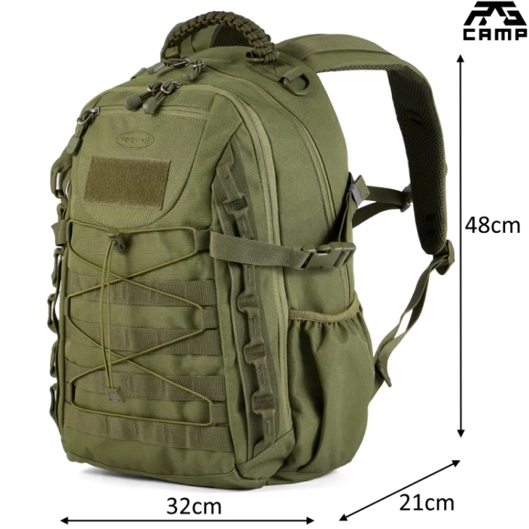 Plecak wojskowy 30l RG CAMP Urban zielony – wymiary 48 × 32 × 21 cm
