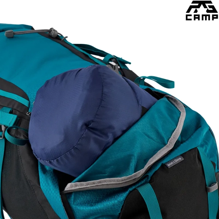 Plecak trekkingowy 60l RG CAMP morski – dolna kieszeń