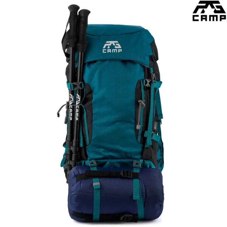 Plecak trekkingowy 60l RG CAMP morski z akcesoriami