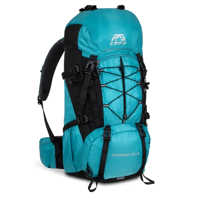 Plecak trekkingowy 50l RG CAMP turkusowy – widok z przodu