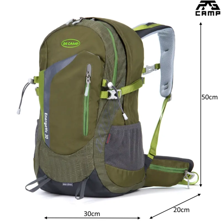 Plecak turystyczny wojskowy RG CAMP Energetic 30l zielony – wymiary 50 × 30 × 20 cm