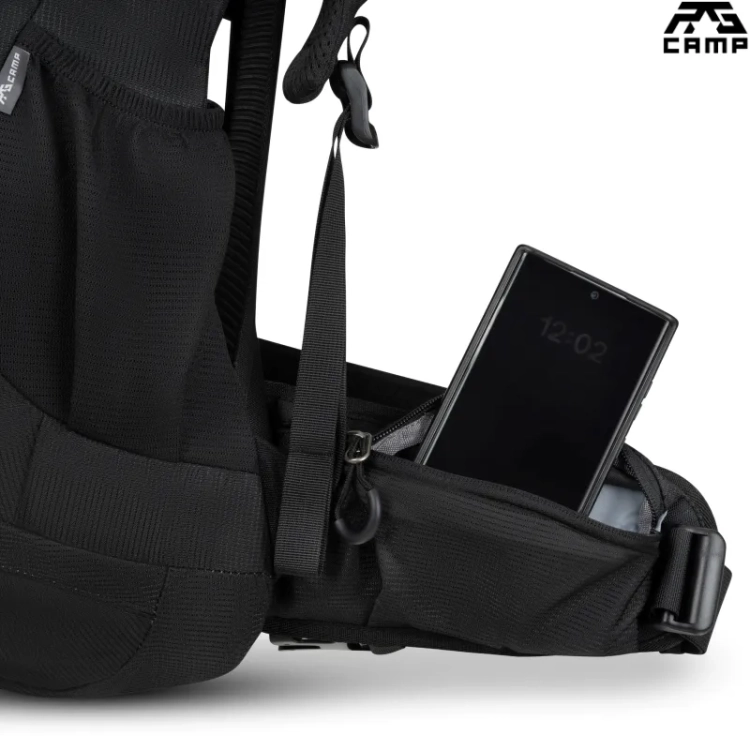 Plecak turystyczny 25L RG CAMP Active czarny – pas biodrowy