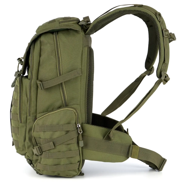 Plecak militarny 30l RG CAMP Trail zielony – widok z boku