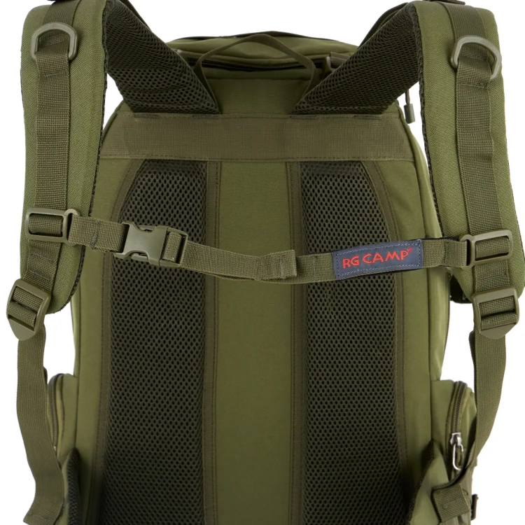 Plecak militarny 30l RG CAMP Trail zielony – pas piersiowy i system nośny