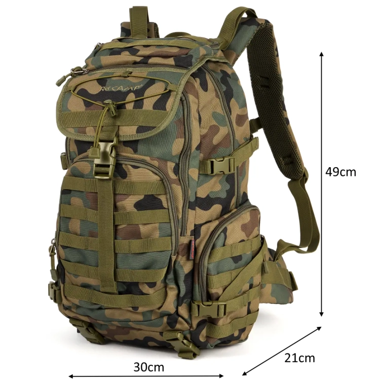 Plecak moro wojskowy 30l RG CAMP Trail WZ93 – wymiary 49 × 30 × 21 cm