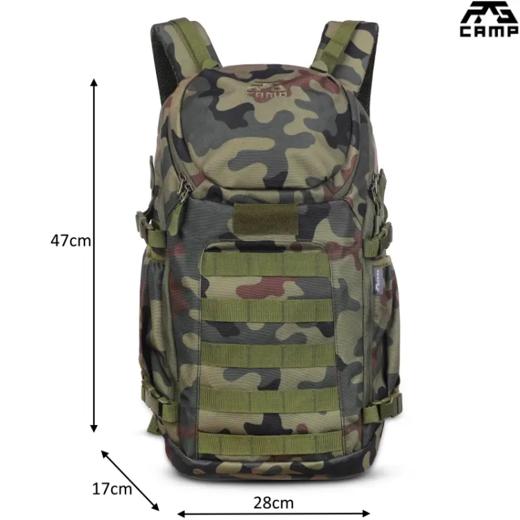 Plecak harcerski 20l RG CAMP RGX1410 moro – wymiary 47 × 28 × 17 cm