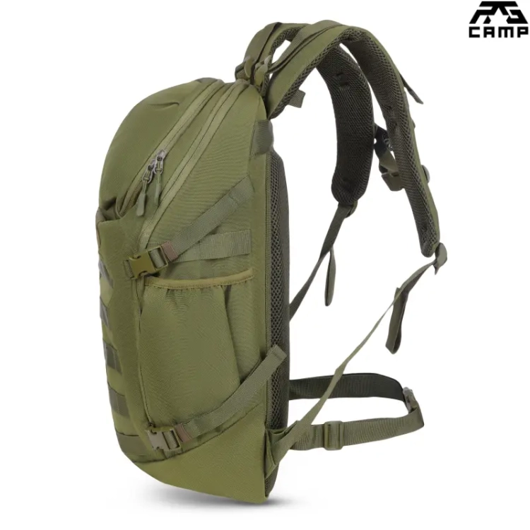 Plecak wojskowy 20l RG CAMP RGX1410 zielony – widok z boku