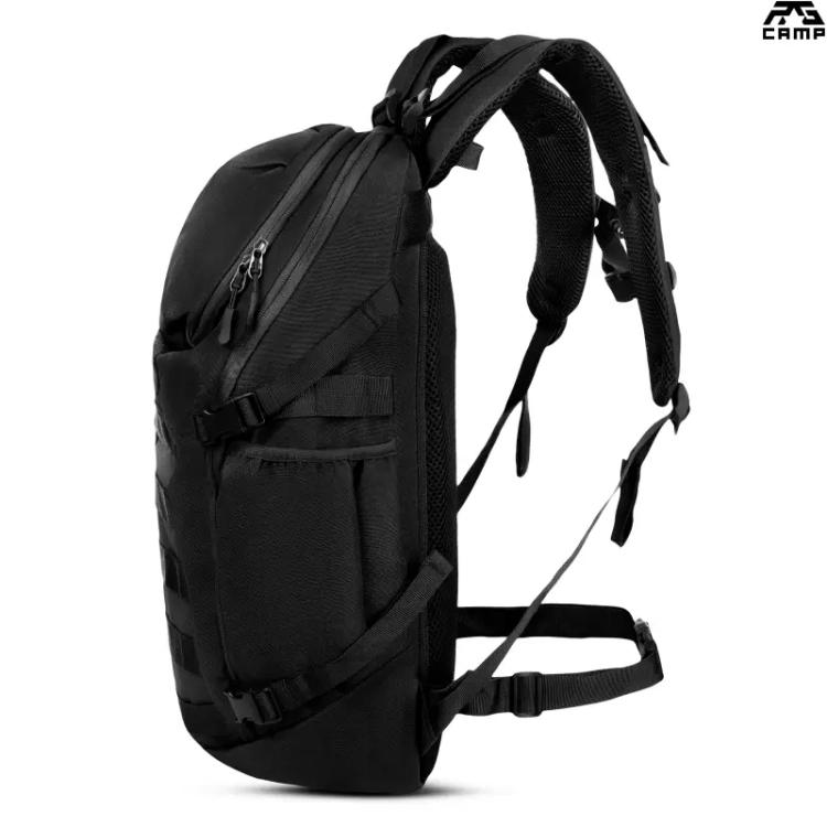 Plecak taktyczny 20l RG CAMP RGX1410 czarny – widok z boku