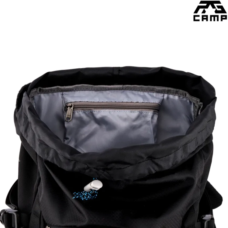 Plecak turystyczny 40l RG CAMP Adventure czarny – komin plecaka