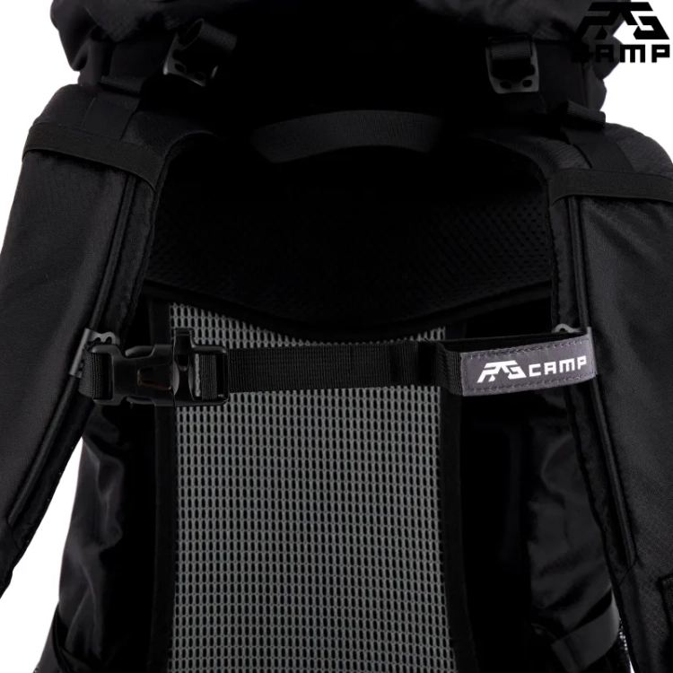 Plecak turystyczny 40l RG CAMP Adventure czarny – pas piersiowy