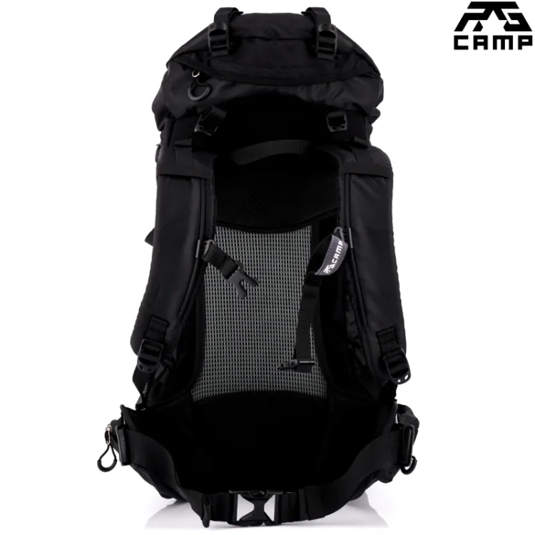 Plecak turystyczny 40l RG CAMP Adventure czarny – tył z systemem nośnym