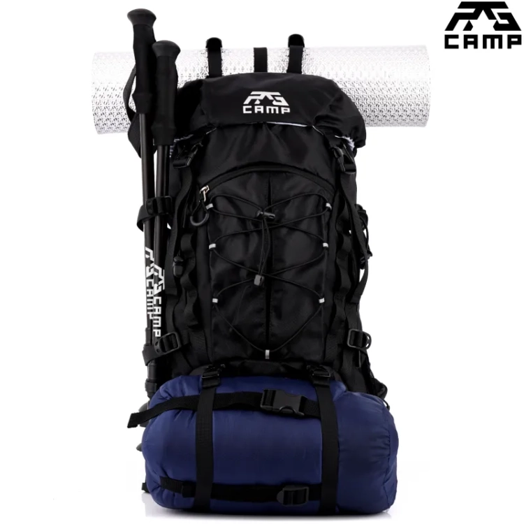 Plecak turystyczny 40l RG CAMP Adventure czarny – z akcesoriami