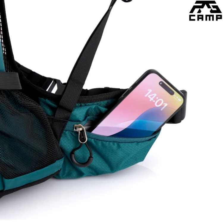 Plecak trekkingowy 40l RG CAMP Adventure morski – pas biodrowy
