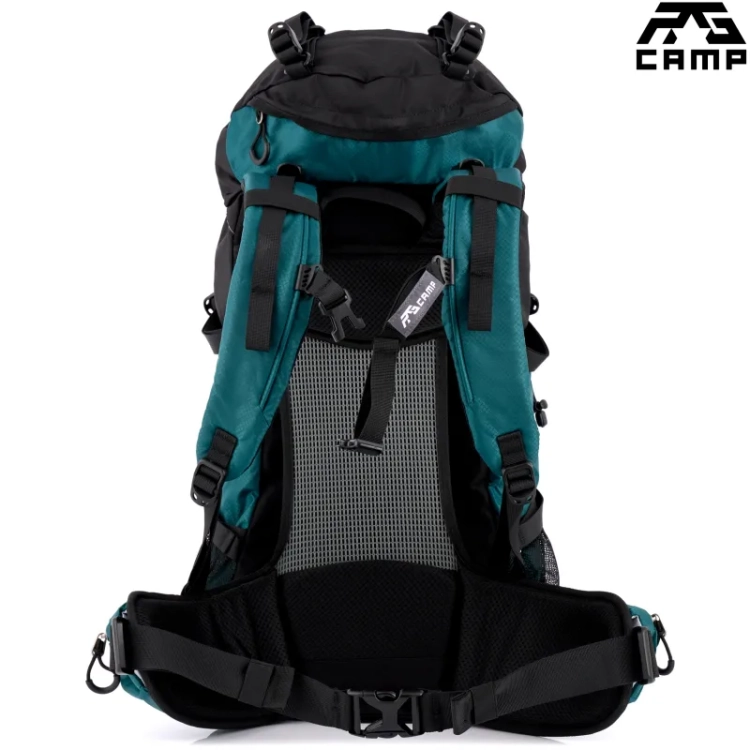 Plecak trekkingowy 40l RG CAMP Adventure morski – system wentylacji pleców