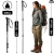 Kijki trekkingowe RG CAMP RX zielone waga 240 g i regulacja dlugosci