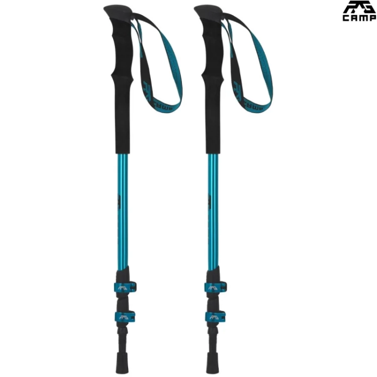 Kijki w gory RG CAMP RX turkusowe zlozone dlugosc 63 cm