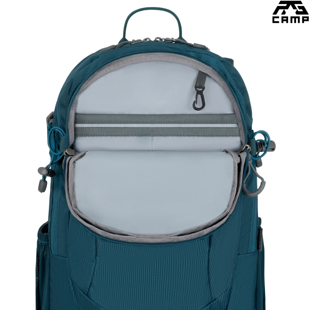 Otwarta mniejsza kieszeń z organizerem plecaka trekkingowego RG Camp Active