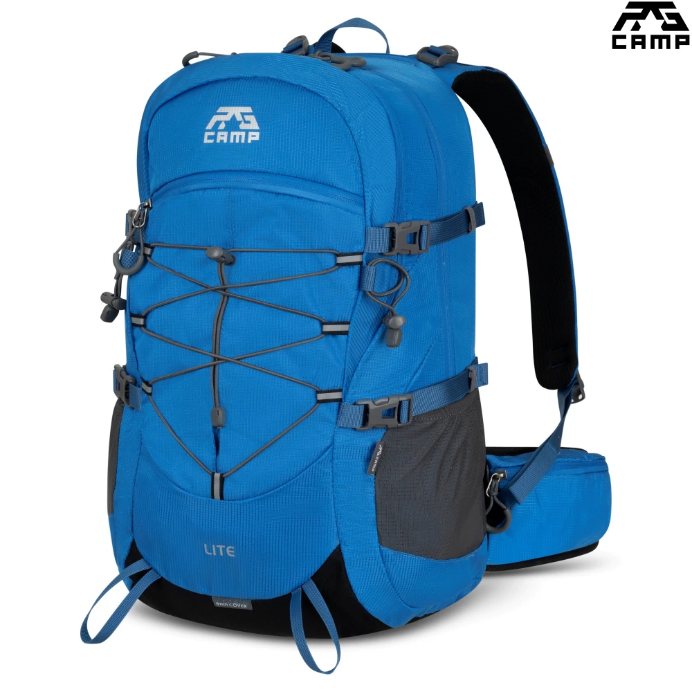 Plecak górski 30L RG Camp Lite niebieski – widok z przodu pod kątem