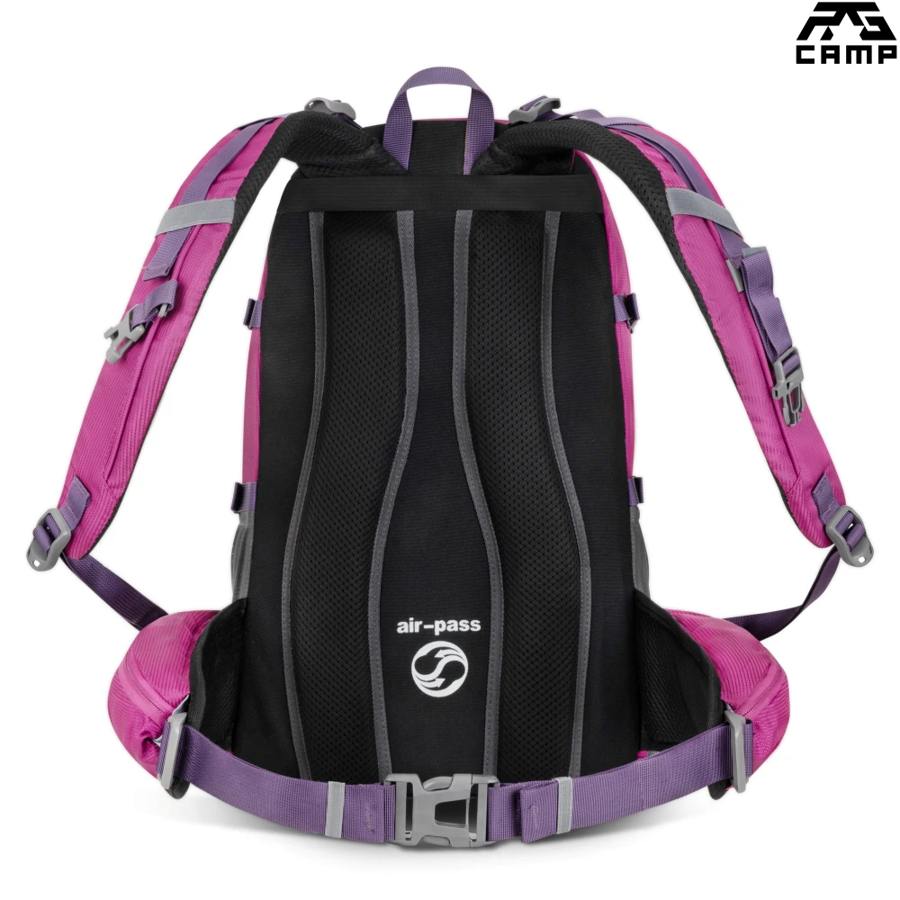 Plecak trekkingowy 30L RG Camp Lite różowy – system wentylacji pleców