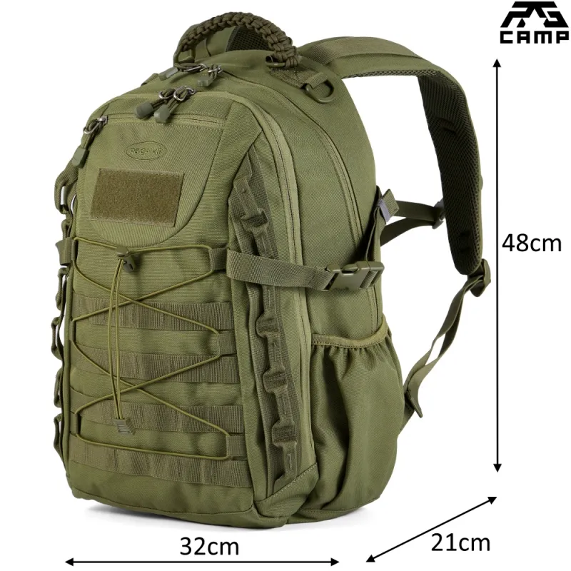 Wymiary plecaka wojskowego RG CAMP Urban 30 l – 48 × 32 × 21 cm