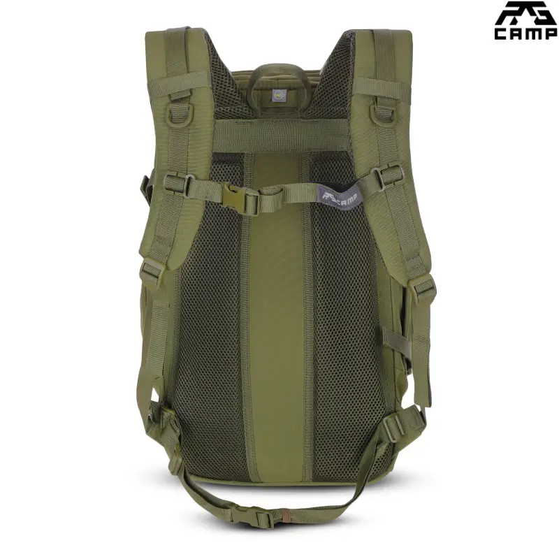 Plecak wojskowy 20l RG CAMP RGX1410 zielony – tył z systemem nośnym