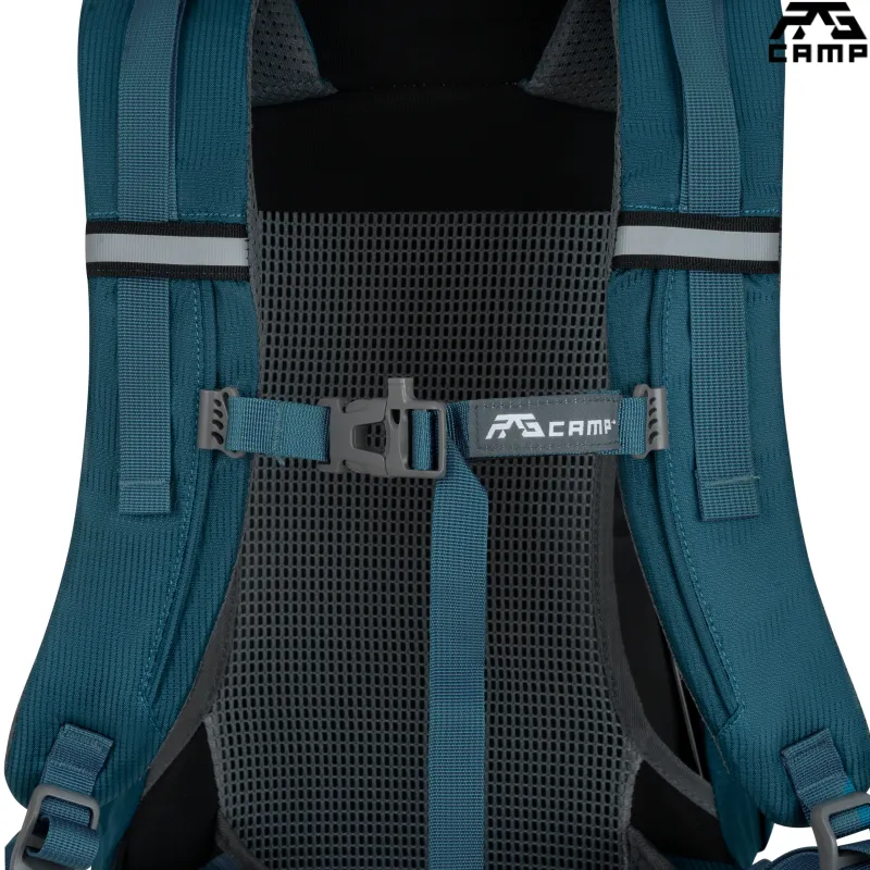 Pas piersiowy plecaka trekkingowego 25L RG CAMP Active morski z gwizdkiem ratunkowym