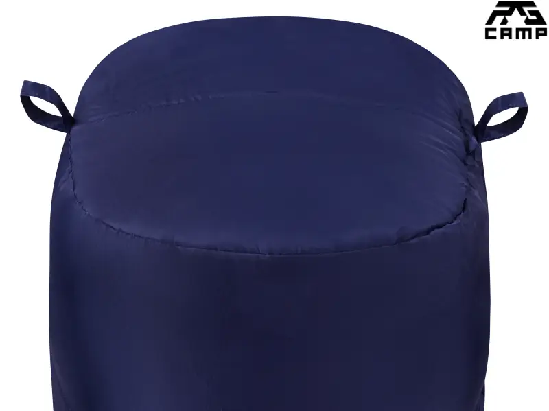 Uchwyty do zawieszenia w granatowym śpiworze RG CAMP Comfort 250S